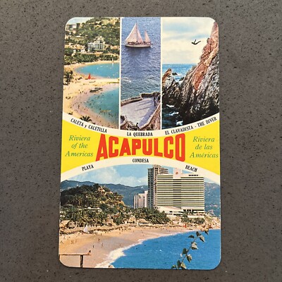 Acapulco Mexico Multi View Postcard Playa Beach Riviera Of The Americas