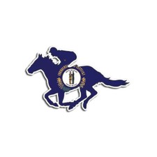 Kentucky KY Racing Horse State Flag Sticker