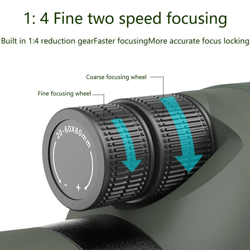 20-60x80mm HD Spotting Scope Waterproof w/Tripod & Phone Adapter - Image 3 of 4