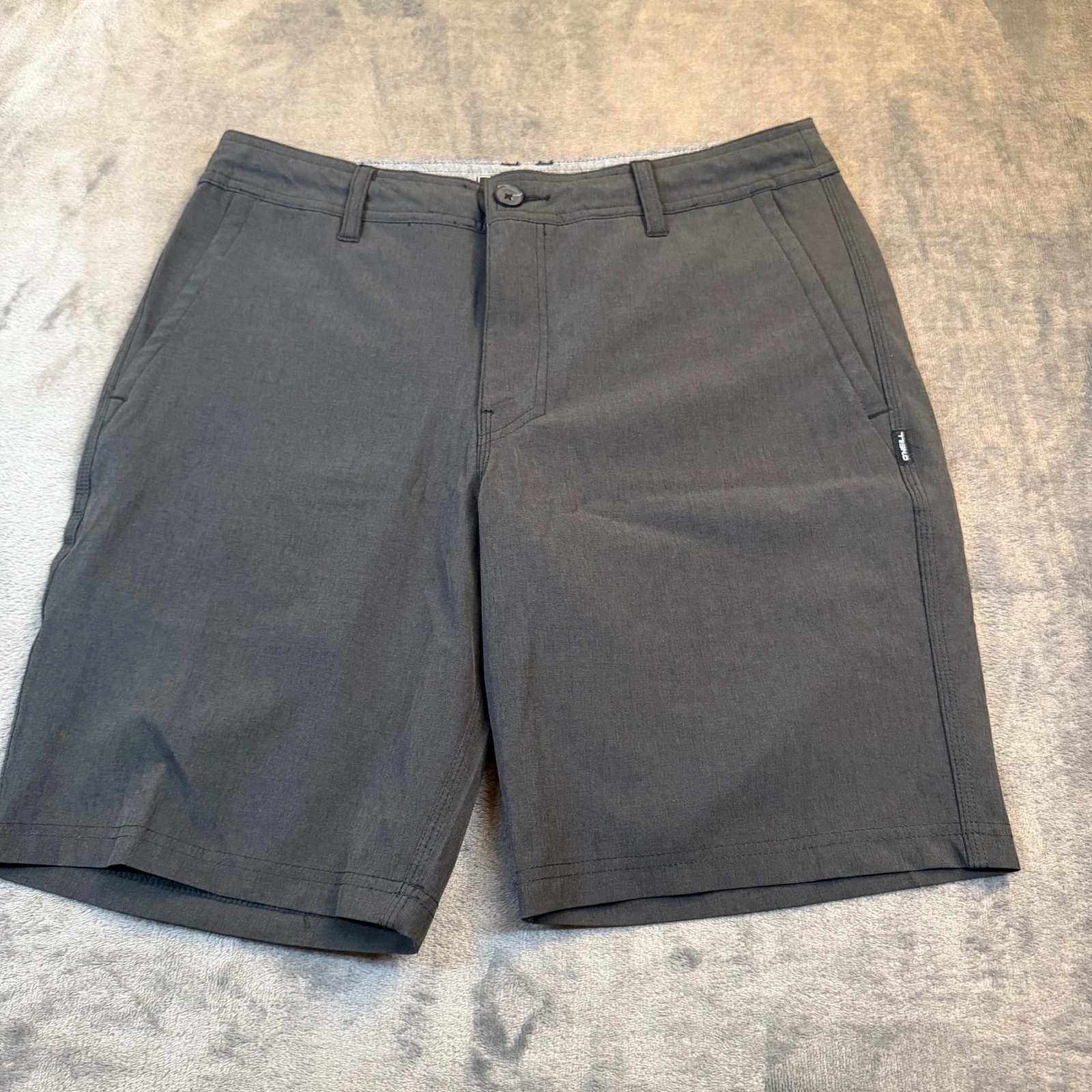 O'Neill Hybrid Shorts Mens Size 31 Charcoal Gray Stretch Quick Dry Hyperdry
