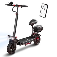 1200W Adult E-Scooter 25/34Mi Range, 34mph, 11" All-Terrain Tires, Seat