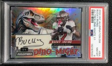 2024 WILD CARD BUCKY IRVING #DMTRX1-BI, ROOKIE, DINO MIGHT TYRANNOSAURUS REX RED