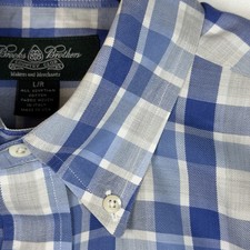 Brooks Brothers Made in USA Egyptian Cotton Italy Makers & Merchants Men Shirt L
