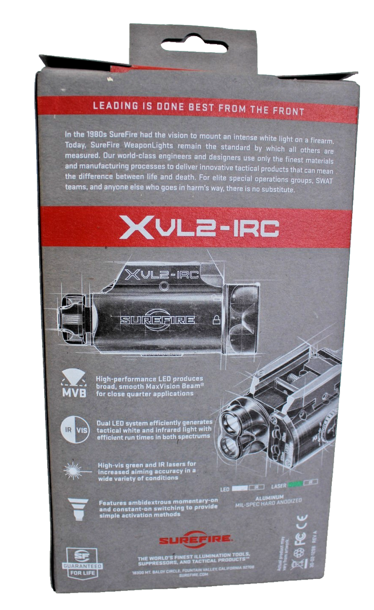 SureFire XVL2-IRC Pistol Laser System - Black for sale online | eBay