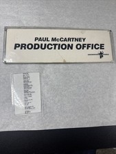 Paul McCartney production Office Placard And Driving USA Set List Aprox size 13"