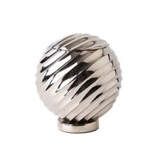 Kugelgef&auml;&szlig; mit Deckel skulpturaler Aluminiumbeh&auml;lter mit Schraubdeckel gl&auml;nzend