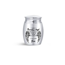 Men Son My Guardian Angel Mini Cremation Urns for Human Ashes Holder for Fami...