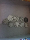 Mercury &  Barber 9 Dimes Lot 90% Silver Some Have Beautiful Toning