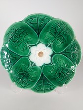 Antico piatto da laghetto in maiolica giglio