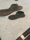 ANTIQUE CAST IRON COBBLER SHOE REPAIR STAND & 2 SHOE MOLDS — photo 4