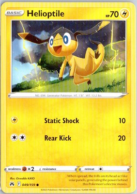 Pokemon Helioptile Crown Zenith Common #049/159