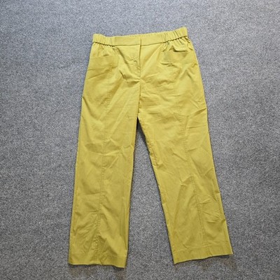 Elliot Lauren Pants Womens Size 12 Green Pockets Zip Straight Leg Nylon Career