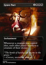 Grave Pact Foil Custom sticker on bulk MTG Commander Alter Art
