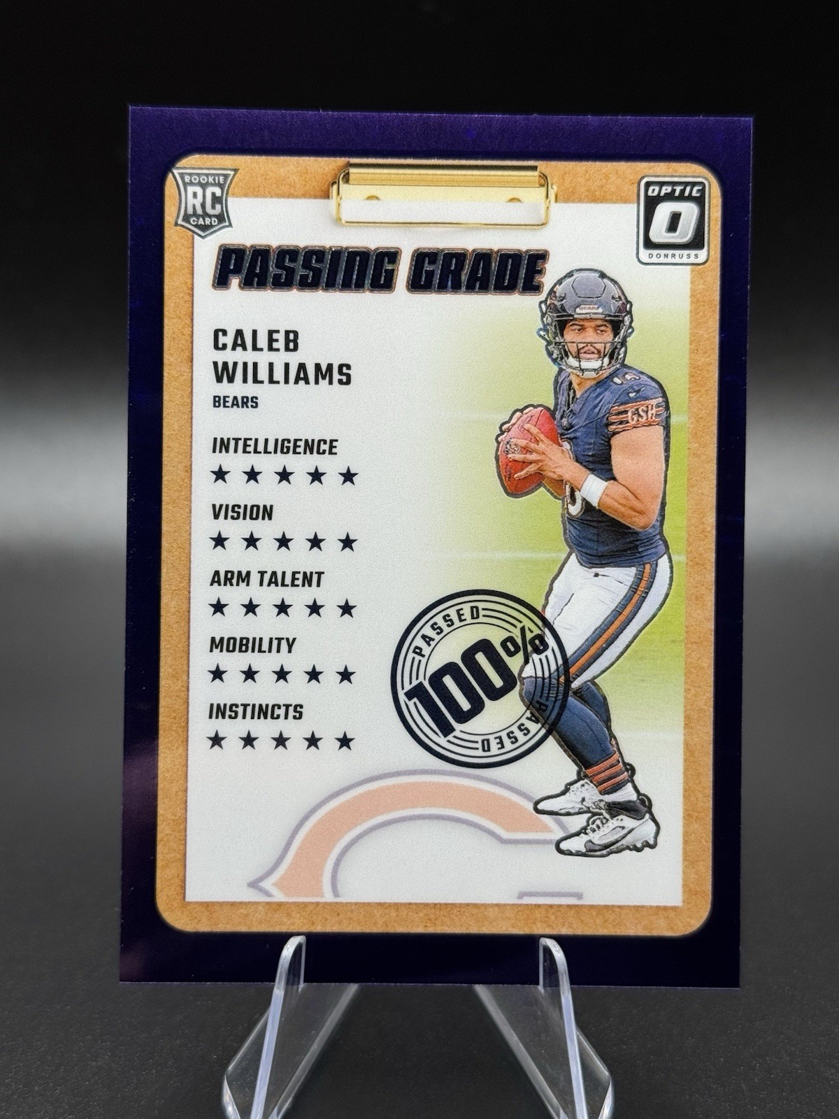 2024 Panini Optic - FOTL Passing Grade Purple Stars - Caleb Williams /25 Bears