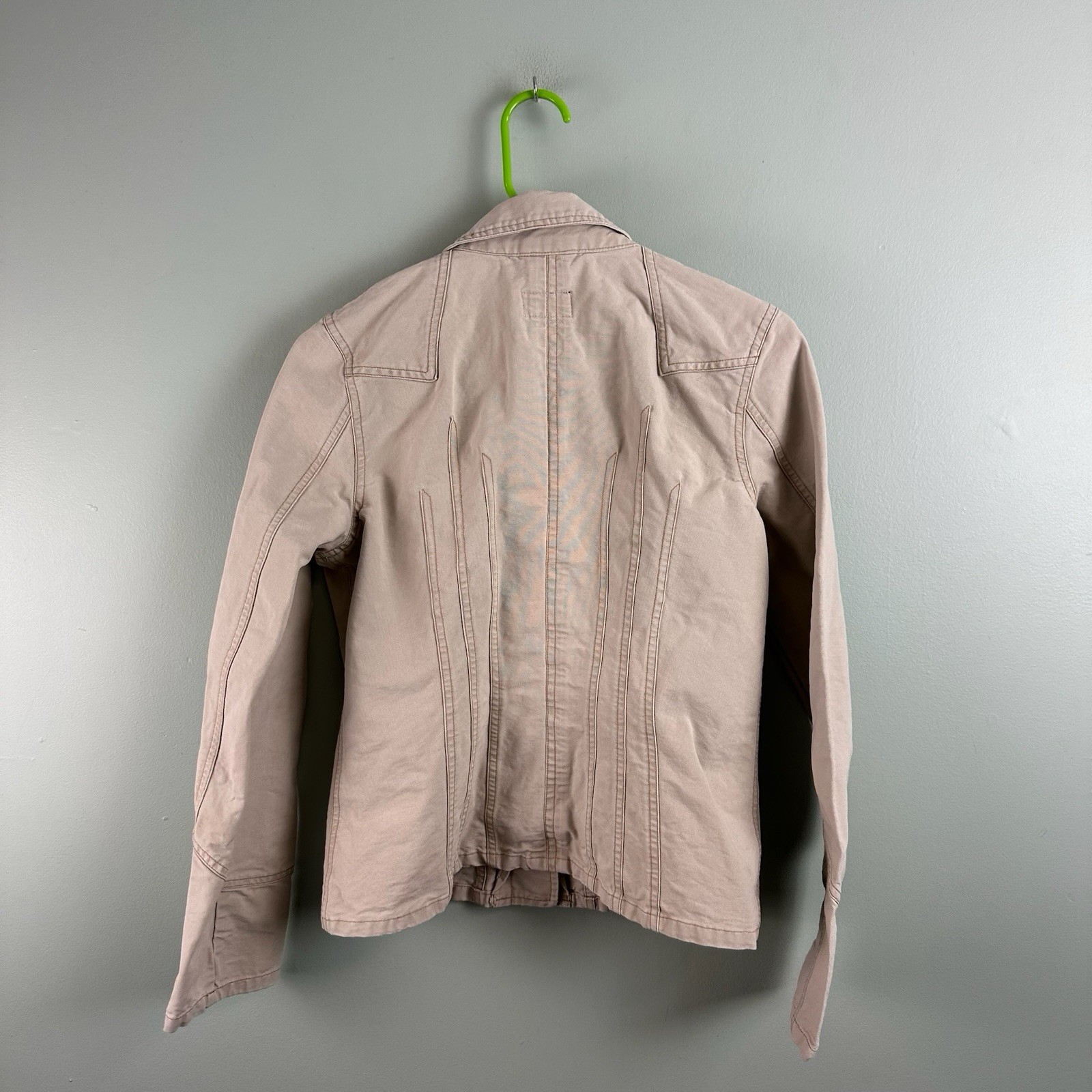 American Eagle Womens Jacket Button Front Khaki S… - image 9