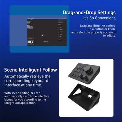 Mini Keyboard with Knob Customizable Visual Control Panel for PC Gaming Stream