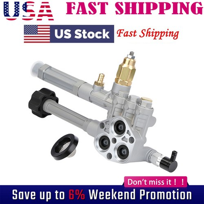 #ad Troy Bilt Complete Pressure Washer Pump Head Washer Pump Silver Aluminum NEW $31.28