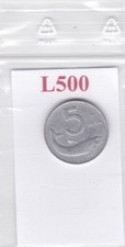 L500 Moneta Coin ITALIA Repubblica Italiana 5 Lire Delfino 1954