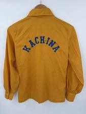 Vintage 70s Twill Button Shirt Mens Medium Chain Stitched Workwear Kachina