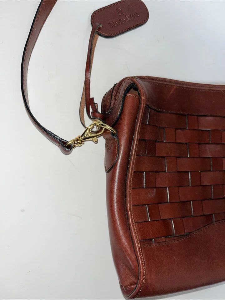 Etienne Aigner  Woven Leather  Zipper-Top Shoulder Bag - Image 2 of 4