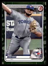 2020 Bowman Prospects Alek Manoah Camo Rookie #BP-149 Camouflage Baseball Card. rookie card picture