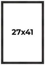 27x41 Frame Black Barnwood Picture Frame Photo Frame UV Acrylic, Acid Free