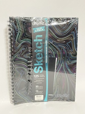 U-Create Neon Sketch Book 2 Pack, Brand New Sealed