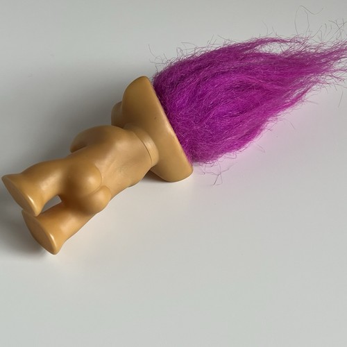 Vintage Russ Troll Doll 3” Figure Gonk Purple Hair No Clothes/Accessories 1990s - Picture 4 of 4