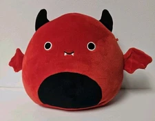 8" Squishmallow Dante Red Devil Vampire Bat Stuffed Plush Halloween Kellytoy
