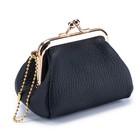 Womens Small Coin Purse Genuine Leather Change PurseCoin Bag with Kiss Lock Gift — photo 1