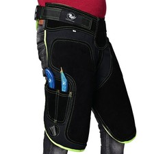 Farrier chaps leather canvas with back support, farrier apron 59cm