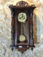 AMAZING Antique,Germany,JUNGHANS ,Vienna,Strikes ,Clock,walnut Case
