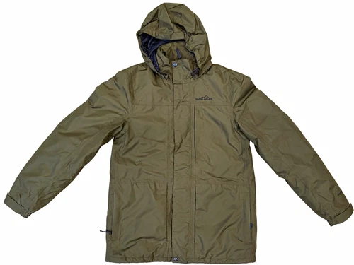 Eddie Bauer Men’s Small Olive Green Hooded Jacket WeatherEdge Outdoor Coat video thumbnail