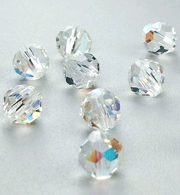 24 Pcs SWAROVSKI  CRYSTAL #5300 Clear AB Beads 5mm-RARE VINTAGE & STUNNING  | eBay