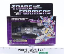 Octane W BOX & INSERT 100 Complete 1986 G1 Transformers Hasbro Vintage Figure