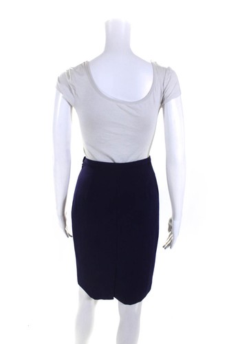 Tahari Women's Zip Closure Slit Hem A-Line Mini Skirt Black Purple Size 0 Lot 2 - Imagen 5 de 8