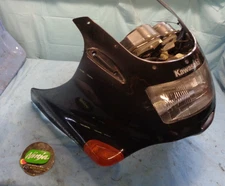 1992 ZX 11 Kawasaki Ninja front upper fairing headlight gauges stay bracket 91