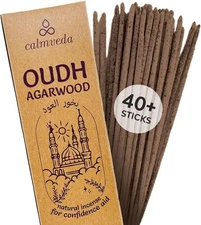 Mystic Oud Agarwood Incense Sticks - (40+Sticks, 9 inch) Thick Natural Resin... 