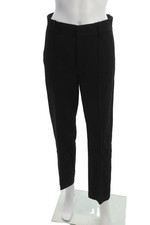 Vince Women Ankle Dress Pants Black Viscose Wool Size 2