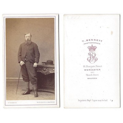 CDV Gentleman trägt plus vier Hosen Carte de Visite von Bennett von Worcester