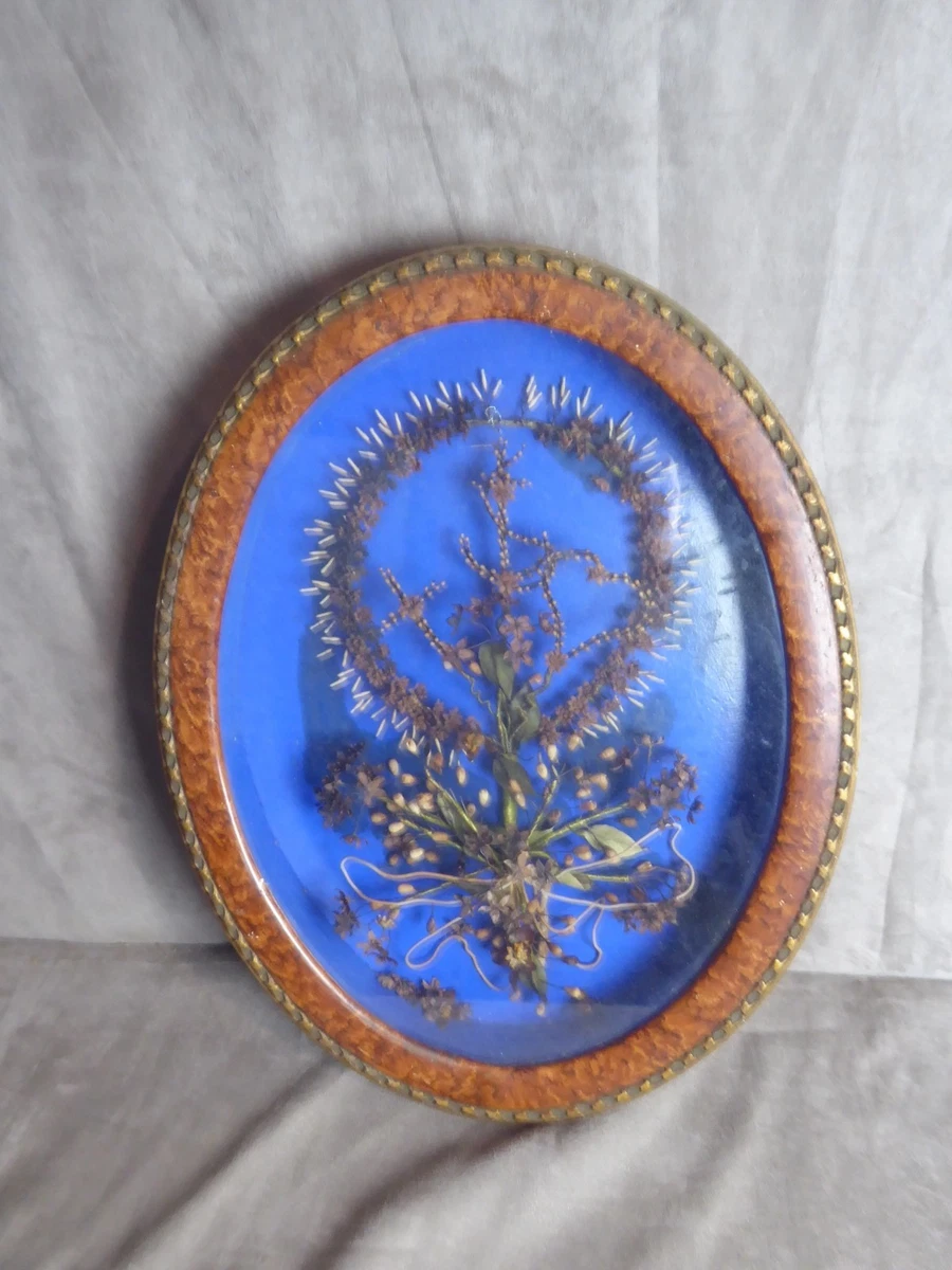 ANCIENNE COURONNE DE mariée fleurs d'oranger cire Napoléon III deco