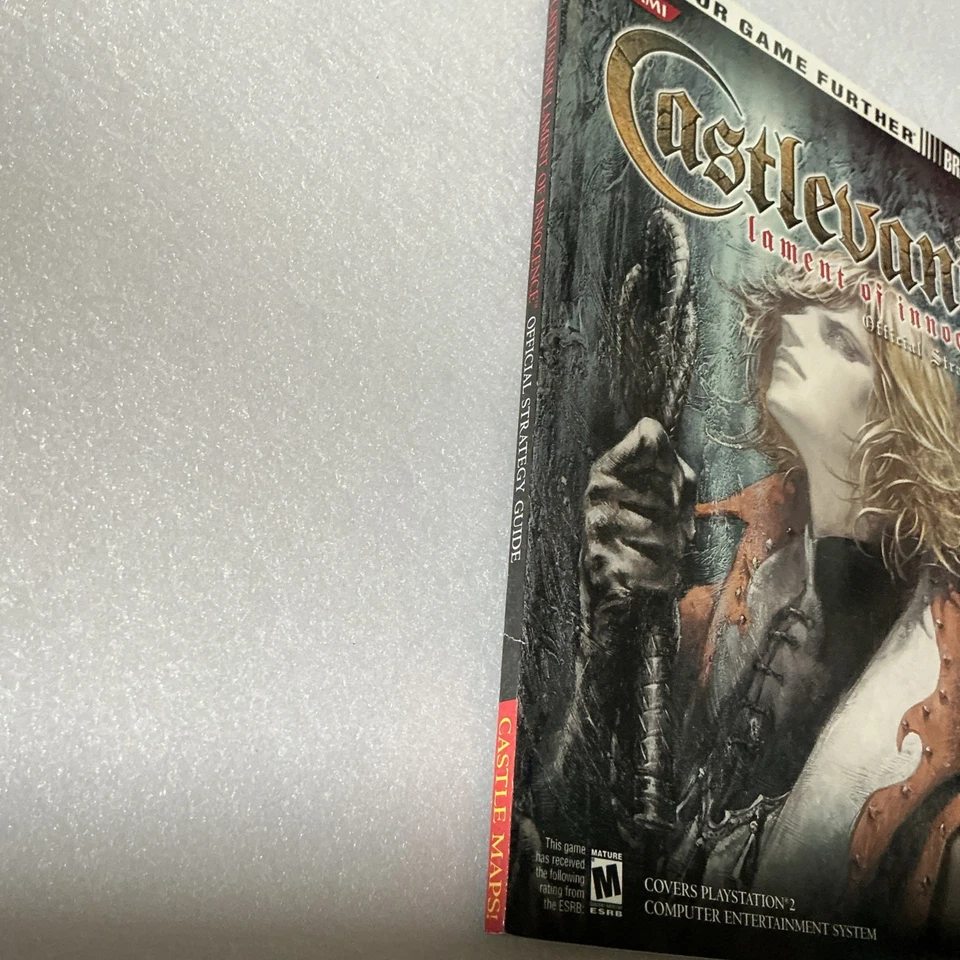 CASTLEVANIA LAMENT OF INNOCENCE POSTER ATTACHED VGC OFFICIAL STRATEGY GUIDE RARE - Image 4 of 4
