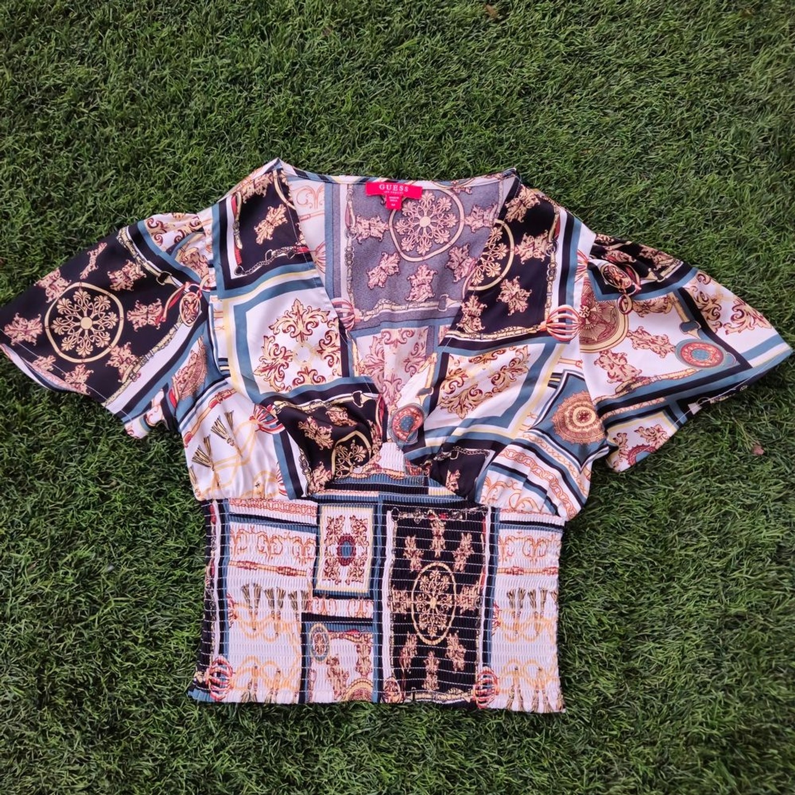 Guess Multicolor Patterned Blouse - Size M - image 1