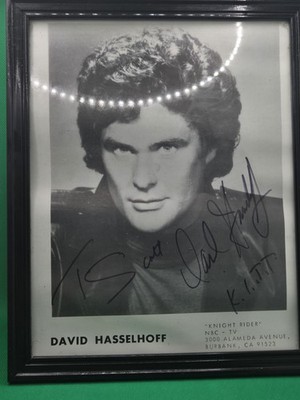David Hasselhoff Signed Knight Rider NBC Publicity Photo Framed
