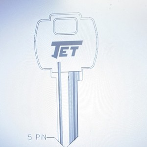 50 pieces FA1  5 Pin 1054WC Jet Solid Brass Residential & Commercial Key Blank