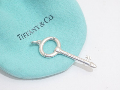 Tiffany & Co. Sterling Silver Oval  New York   Key Pendant Charm