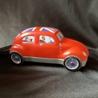 M&S Taxi Car Shaped Chocolate Advertising Metal Tin with Union Jack Roof