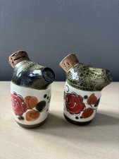 SMF Schramberg Keramik Salz- und Pfefferstreuer &bdquo;Tirol&ldquo; handbemalt 60s/70s
