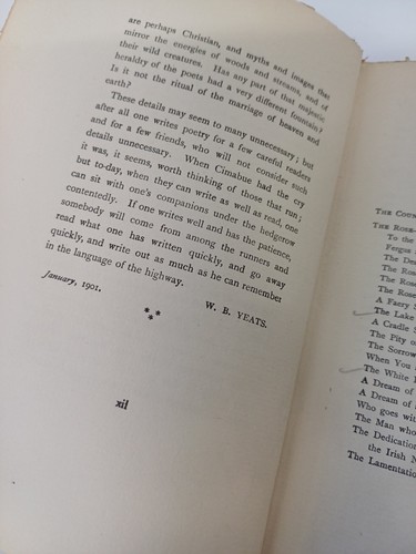 Poems By W B Yeats 1908 T Fisher Unwin Third Edition Rare Collectible Book - Picture 13 of 22