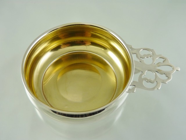 Pierced Handle Porringer Bowl Gold Washed By Webster Co Sterling 19837 For Sale Online Ebay
